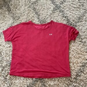 Under Armour Pink Athletic T Shirt Short Sleeve Activewear Women's Size Medium